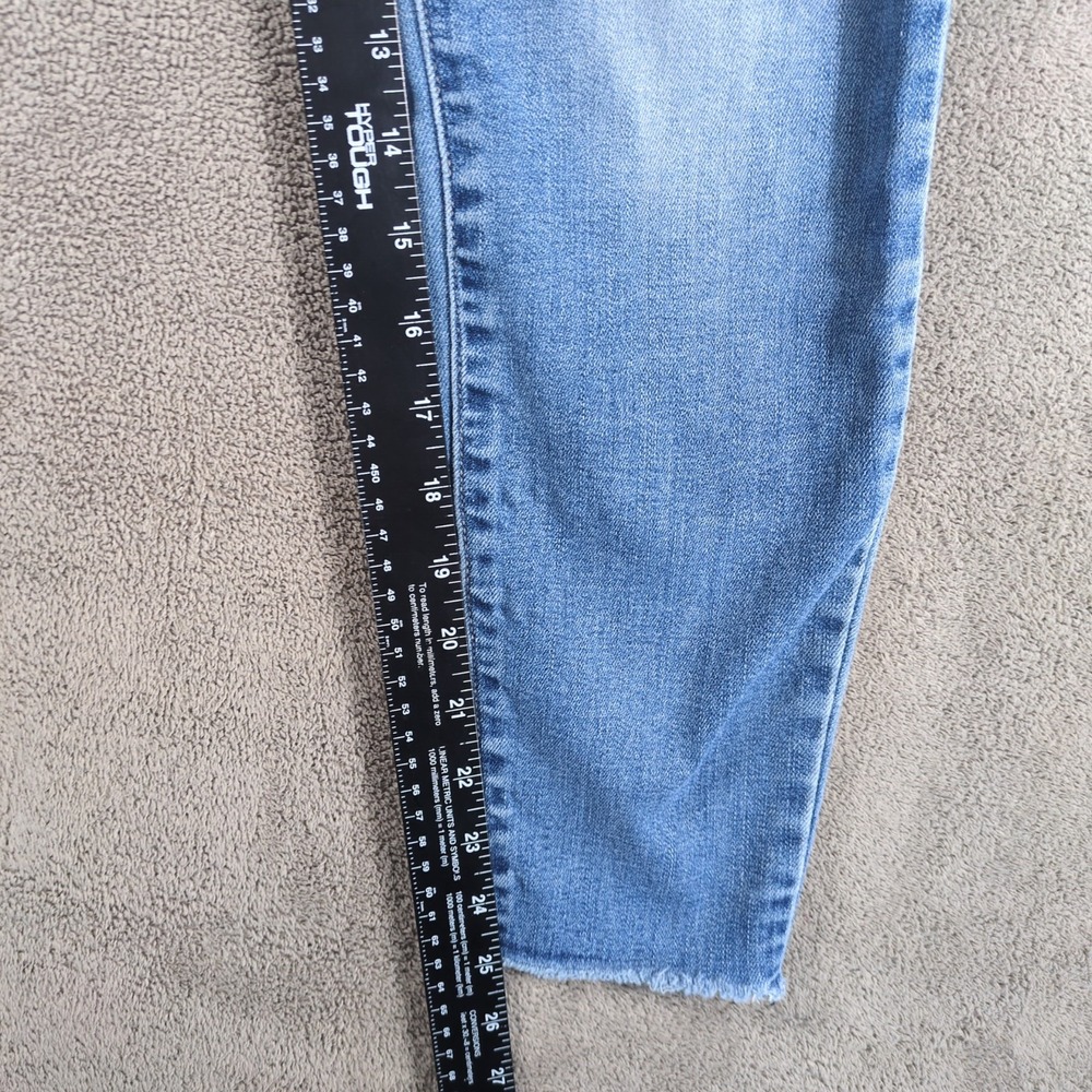 Lucky Brand Ava Skinny Ankle Jeans Womens 8X29 Blue Denim Mid Rise Frayed Hem - Picture 6 of 14